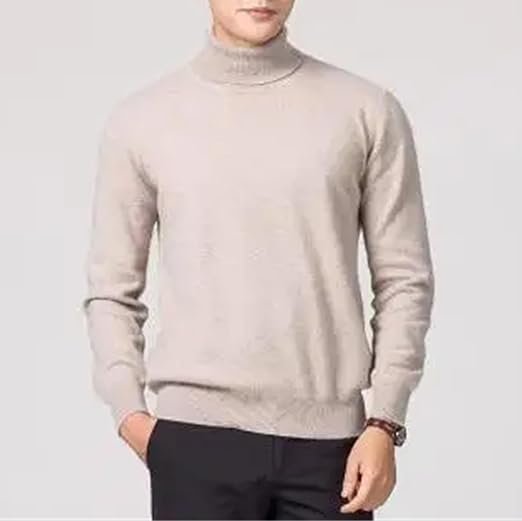 Bej Balıkçı Yaka Triko Kazak