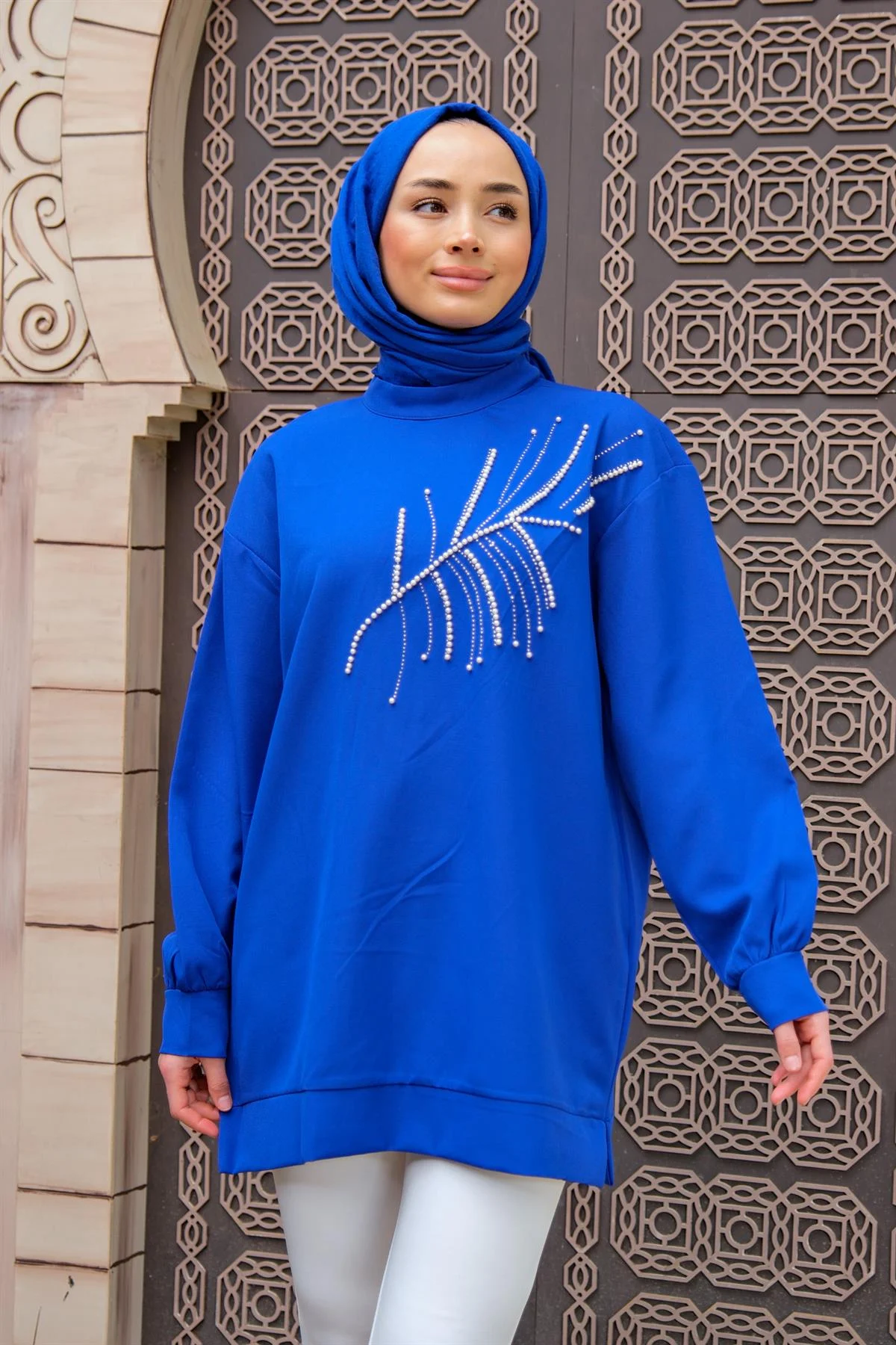 İnci İşlemeli Tunik